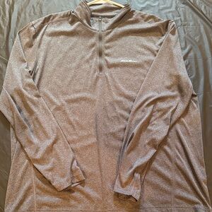 Eddie Bauer Gray Quarter-Zip Jacket